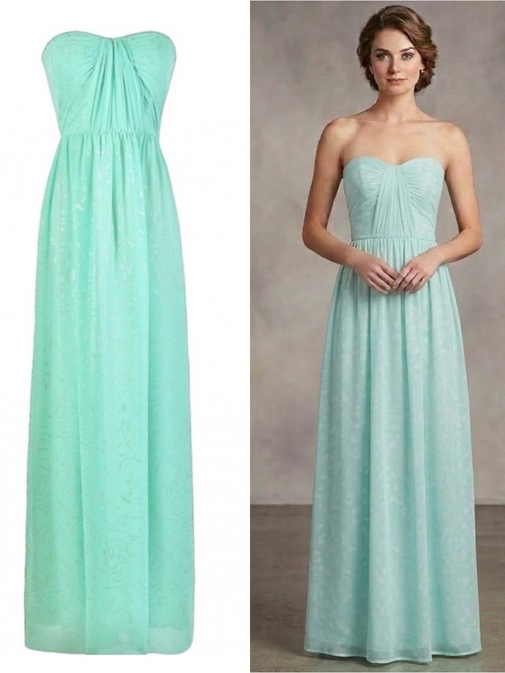 Gianni Bini GB Light Blue Shimmery Print Maxi Dress Size L